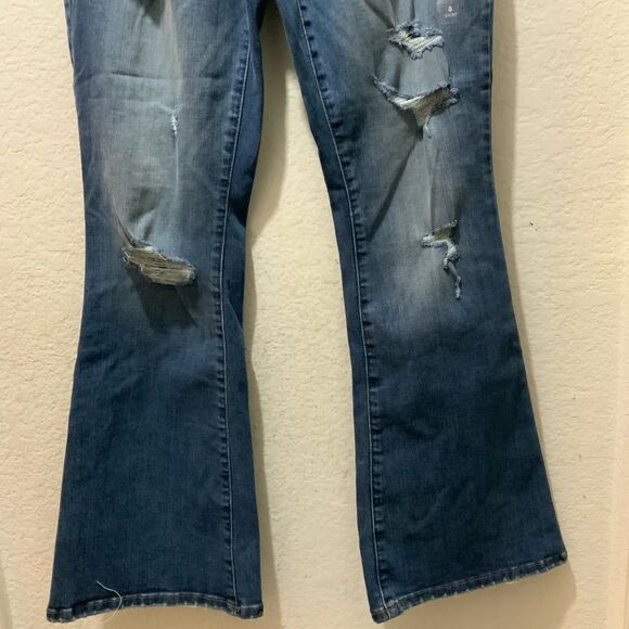 NWT Maurices Flare Mid Rise Denim Size 8 Jeans short inseam 31 - Picture 10 of 11